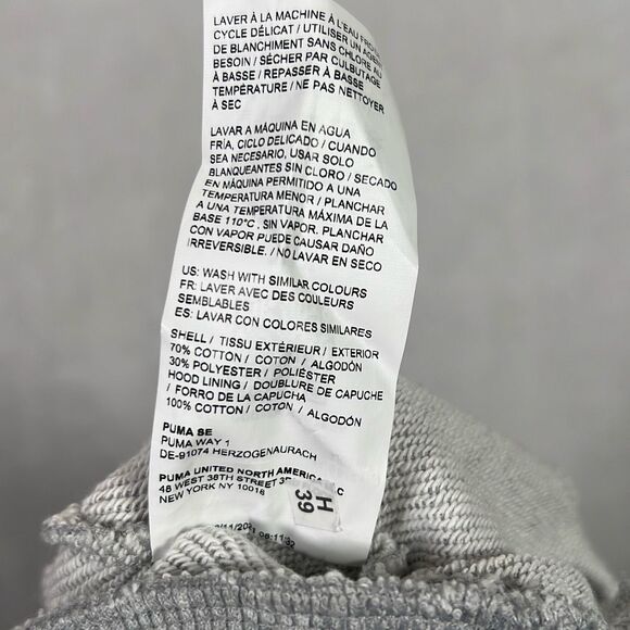 Puma Essentials Big Logo Kid Gray Hoodie Pullover Kid Large NWOT‎ - Picture 6 of 6